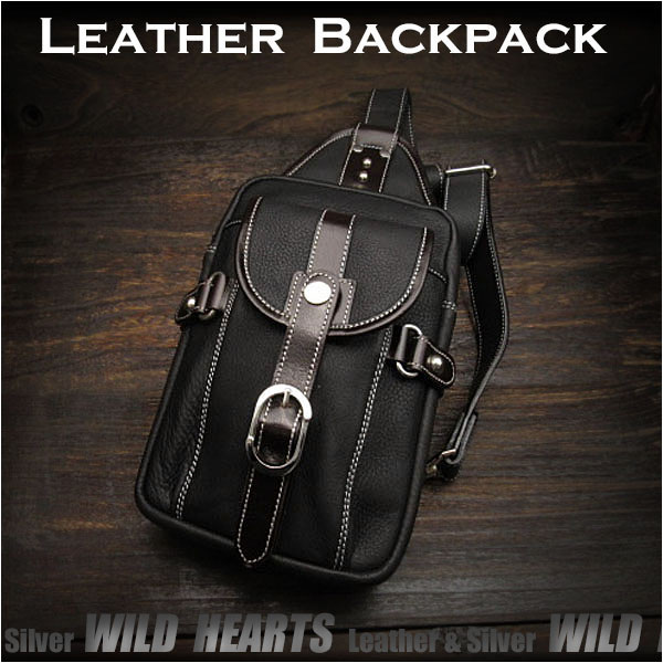 genuine,cowhide,leather,backpack,travel,hiking,cross,body,chest,bag