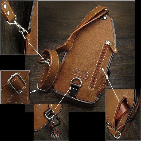 genuine,cowhide,leather,backpack,travel,hiking,cross,body,chest,bag