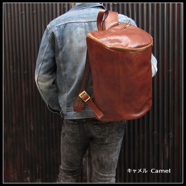 OSTINATO オスティナート イタリアンレザー 牛革 リュックサック ボディバッグ リュック バックパック Made In Italy  Genuine Leather Backpack Travel Bag WILD HEARTS Leather&Silver (ID 55008)
