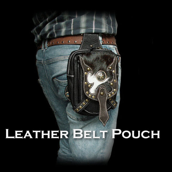 genuine,cowhide,skin,leather,waist ,pouch,hip,bag,pouch,belt,medicine,bag