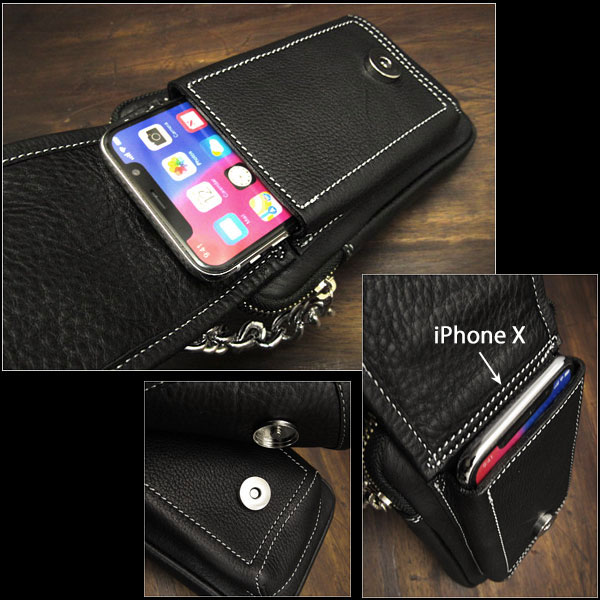 レザー ベルトポーチ ミニウエストポーチ Iphone スマホケース レザー 本革 牛革 ブラック Genuine Cowhide Leather Belt Pouch Iphone Smartphone Case Hip Pouch Purse Wild Hearts Leather Silver Id Wp2802r5