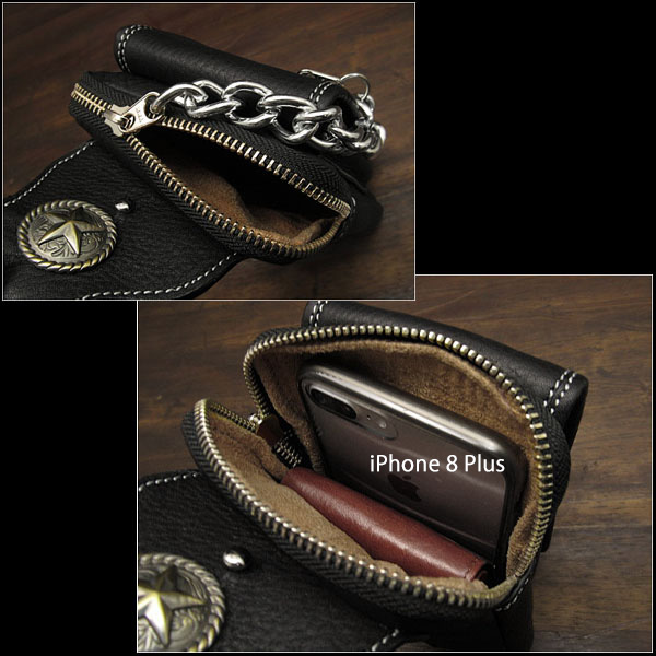 レザー ベルトポーチ ミニウエストポーチ Iphone スマホケース レザー 本革 牛革 ブラック Genuine Cowhide Leather Belt Pouch Iphone Smartphone Case Hip Pouch Purse Wild Hearts Leather Silver Id Wp2802r5