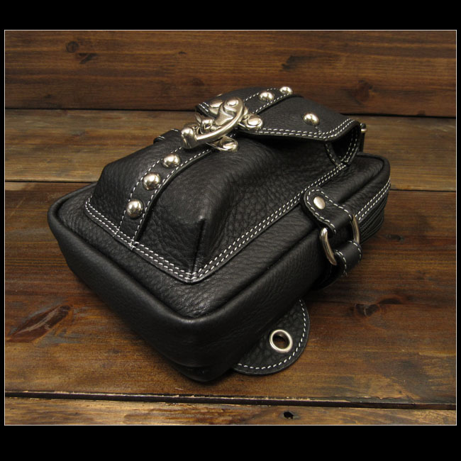 ”genuine,leather,biker,waist,medicine,bag,belt,pouch,holster,belt