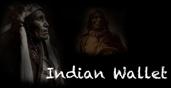 indian Native american Indian Chief biker wallet wild hearts
