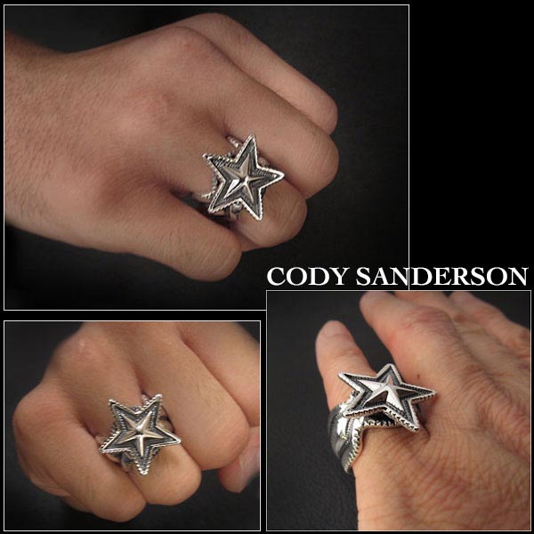 新品　コディ サンダーソン／Cody Sanderson　リング　16号　インディアンジュエリー　シルバー925　ナバホ族　ユニセックス Cody  Sanderson Small Star Ring Size US#8 Native American Indian Jewelry Sterling  ...