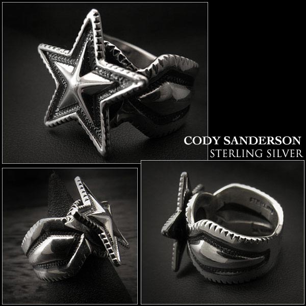 新品　コディ サンダーソン／Cody Sanderson　リング　16号　インディアンジュエリー　シルバー925　ナバホ族　ユニセックス Cody  Sanderson Small Star Ring Size US#8 Native American Indian Jewelry Sterling 