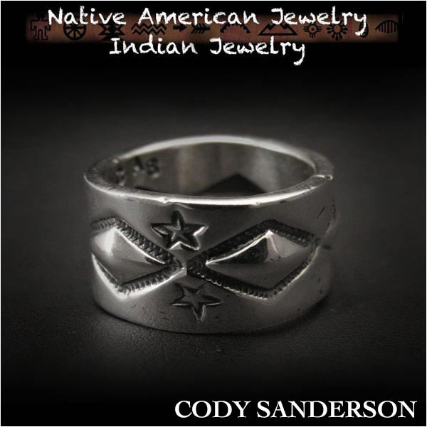 新品　コディ サンダーソン／Cody Sanderson　リング　14号　 インディアンジュエリー　シルバー925　ナバホ族　ユニセックス Cody  Sanderson Long Diamond Star Ring Size US#7 Native American Indian Jewelry 