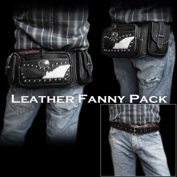 leather,fanny,pack,waist,bag,hip