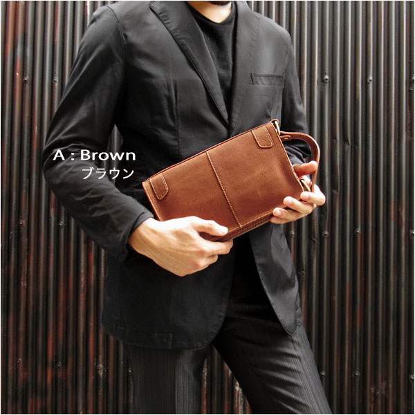 送料無料 メンズ 本革／レザー セカンドバッグ クラッチバッグ ハンドバッグ Men's Genuine Leather Zipper Clutch  Long Wallet Purse Handbag Card Checkbook Bag WILD HEARTS Leather&Silver(ID  