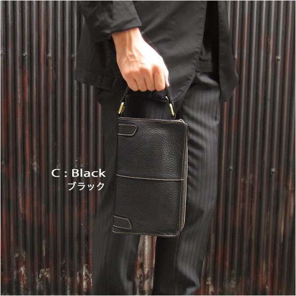 送料無料 メンズ 本革／レザー セカンドバッグ クラッチバッグ ハンドバッグ Men's Genuine Leather Zipper Clutch  Long Wallet Purse Handbag Card Checkbook Bag WILD HEARTS Leather&Silver(ID 