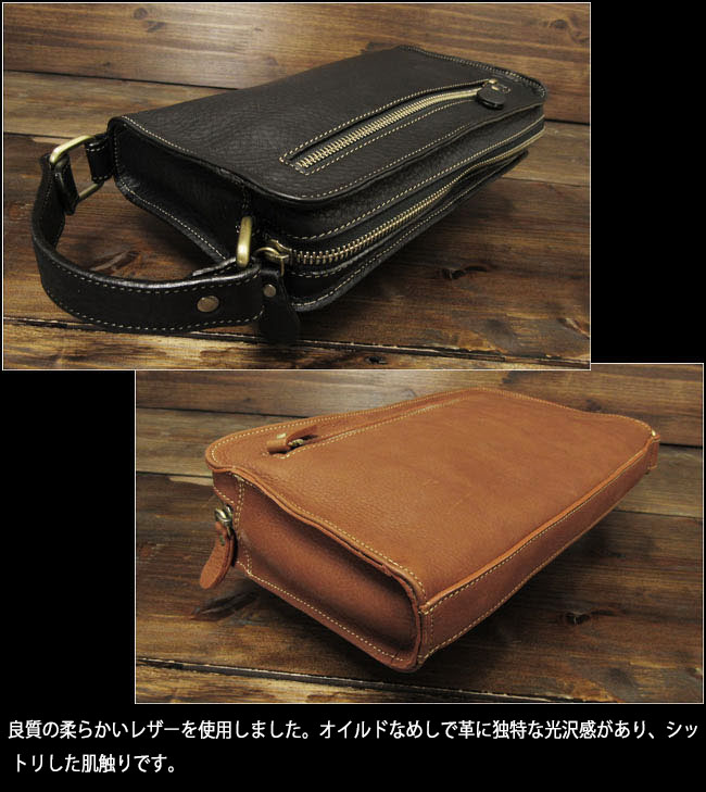 メンズ 本革／レザー クラッチバッグ セカンドバッグ