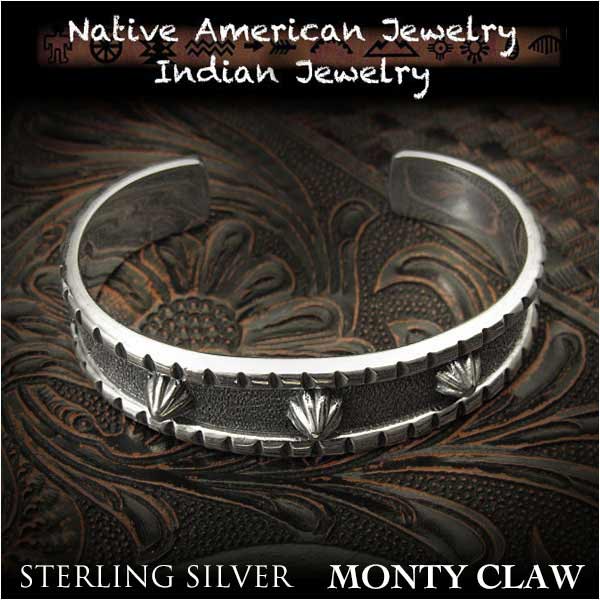 新品 モンティ・クロー/Monty Claw バングル ブレスレット インディアンジュエリー シルバー925 ナバホ族 ユニセックス Monty  Claw cuff Native American Indian Jewelry Sterling Silver 925 (ID na3202r73)