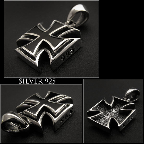 iron,cross,pendant,sterling,silver,925