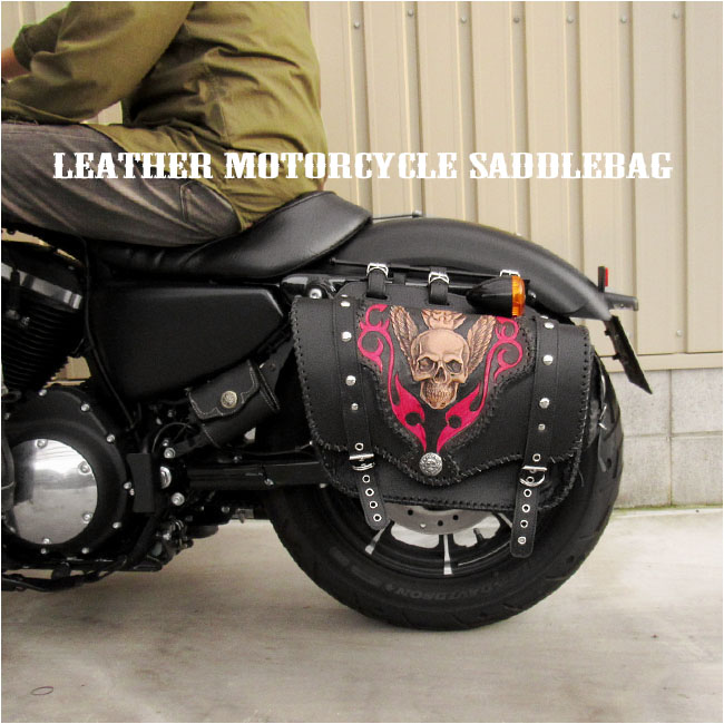 leather,saddlebag,sportster,iron 883,skull,carved,bag,スポーツスター#アイアン883 XL883N#48#forty eight#1200 custom#dyna#softail