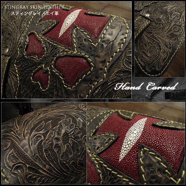 hand,carved,genuine,lather,Harley,saddlebag,for,sportster,forty-eight,custom