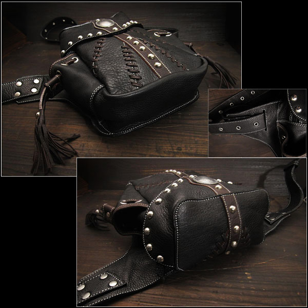 leather,biker,harley,motorcycle,style,belt,pouch,fanny,pack,hip,waist,bag
