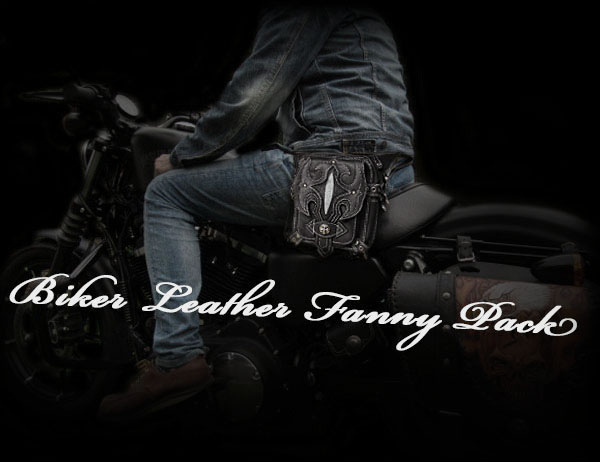 leather,biker waist,bag,fanny,pack,hip,belt,pouch,harley,motorcycle