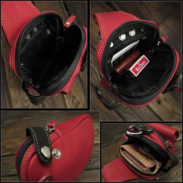 Leather Waist/Shoulder Pouch 赤