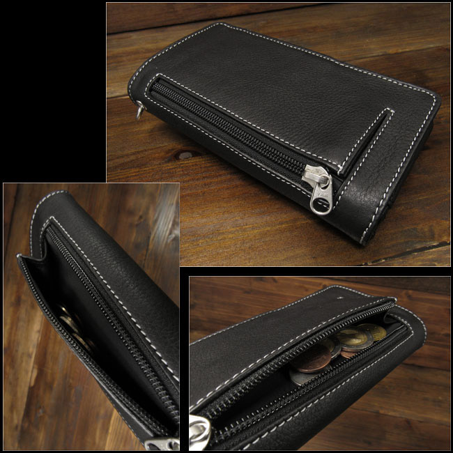 レザー スマホ／iPhone ケース付き 財布一体型ケース 手帳型 Genuine Leather Wallet/Purse