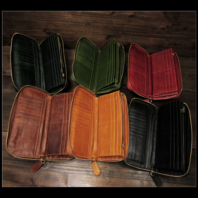 財布,スマホケース一,一体型,長財布,ラウンドファスナー,ハンドメイド,レザークラフト