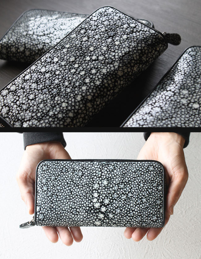 スティングレイ／エイ革 スタースティングレイ ガルーシャ 海の宝石 梅