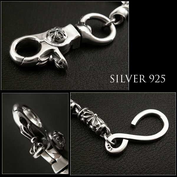 ウォレットチェーン　クロス　シルバー925　メンズアクセサリー　財布/小物/ファッション, Sterling Silver 925 Chain Key  Chain Biker Trucker Jean　Cross (ID lwc08k15)