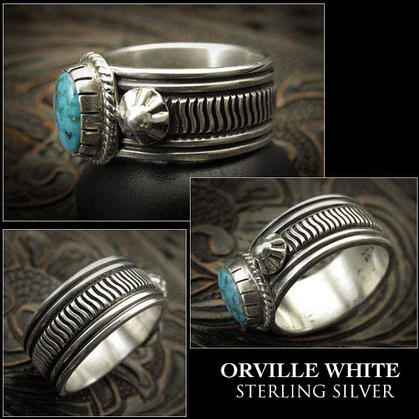 オーヴィル・ホワイト/Orville White/リング/ring/USA/size/#11/apache/blue/turquoise/sterling/silver